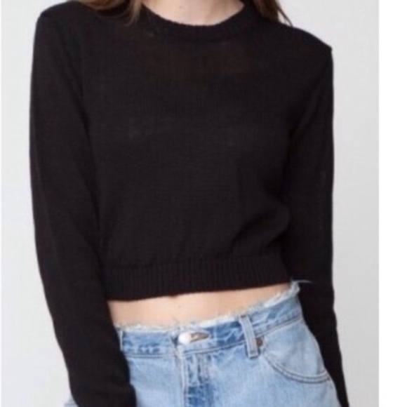 Brandy Melville Sweaters - Brandy Melville Black Cropped Sweater